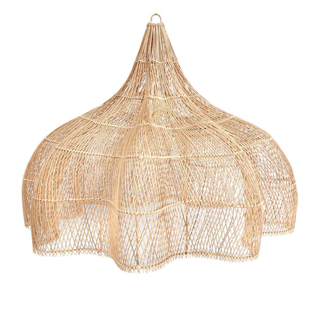 Abat-jour de suspension Whipped en rotin naturel 150 cm, vue 6