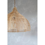 Abat-jour de suspension Whipped en rotin naturel 60 cm, vue 4
