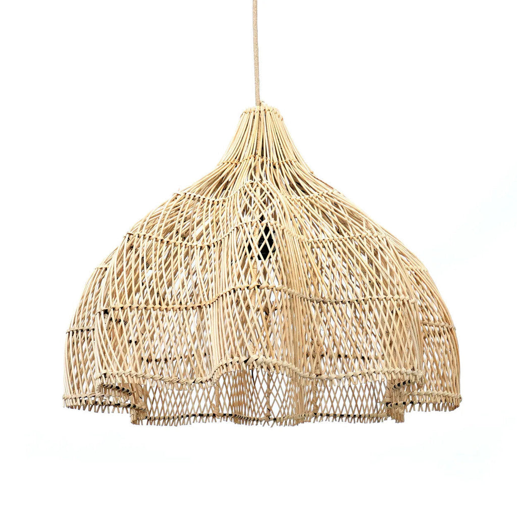 Abat-jour de suspension Whipped en rotin naturel 60 cm, vue 6