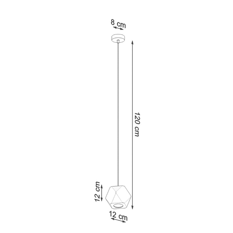 Dimensions Suspension Woody bois naturel GU10