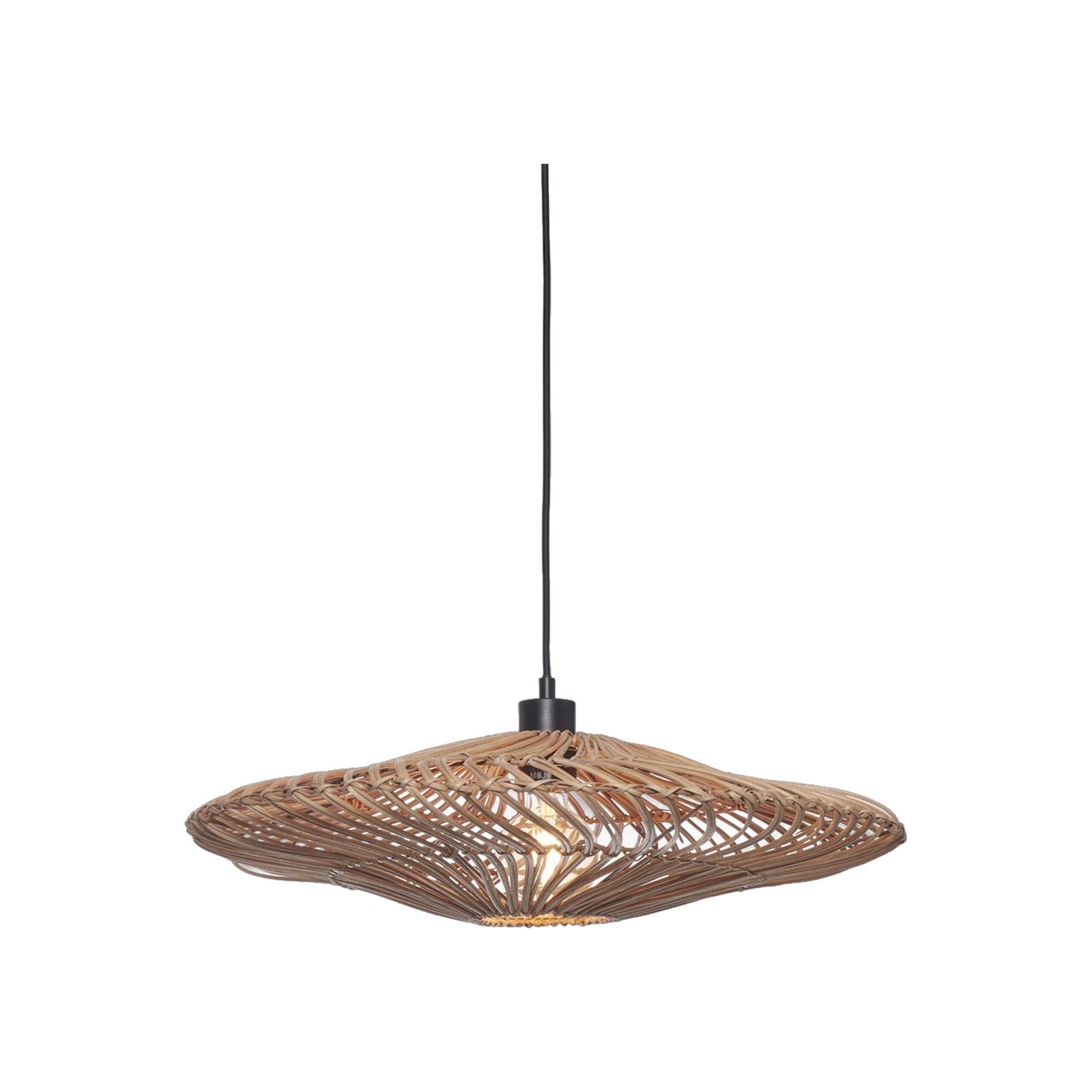 Suspension Zanzibar rotin naturel 55 cm E27