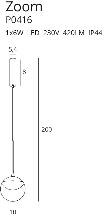 Dimensions Suspension Zoom noire