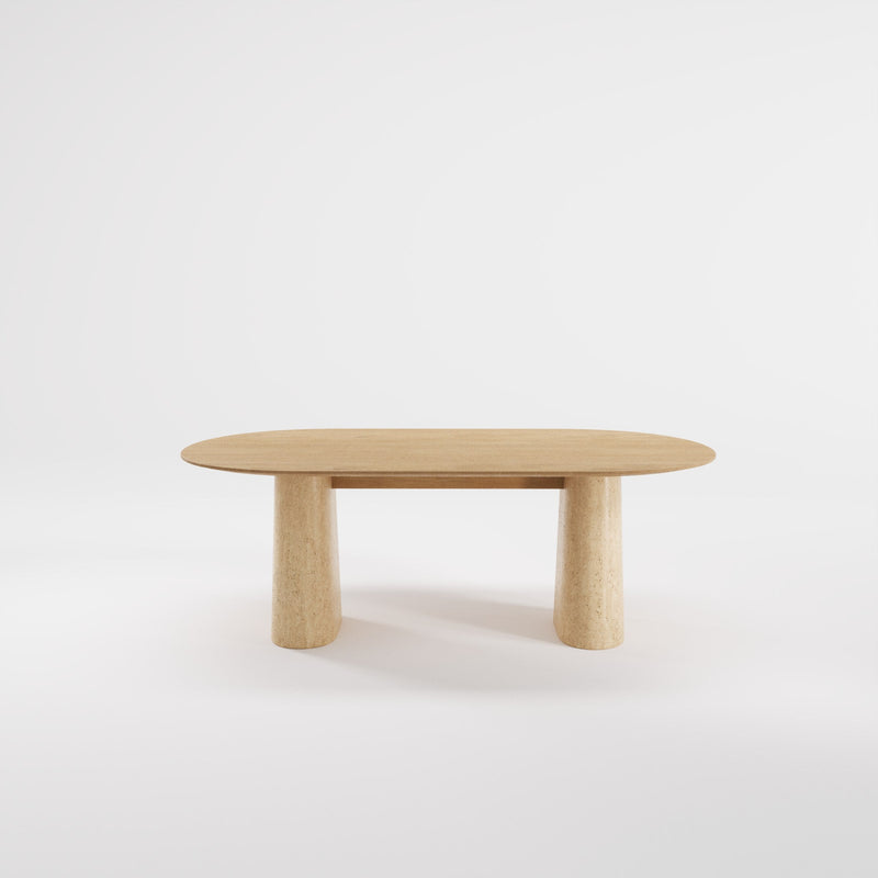 Dimensions Table à manger Anchor bois massif et travertin 200 cm
