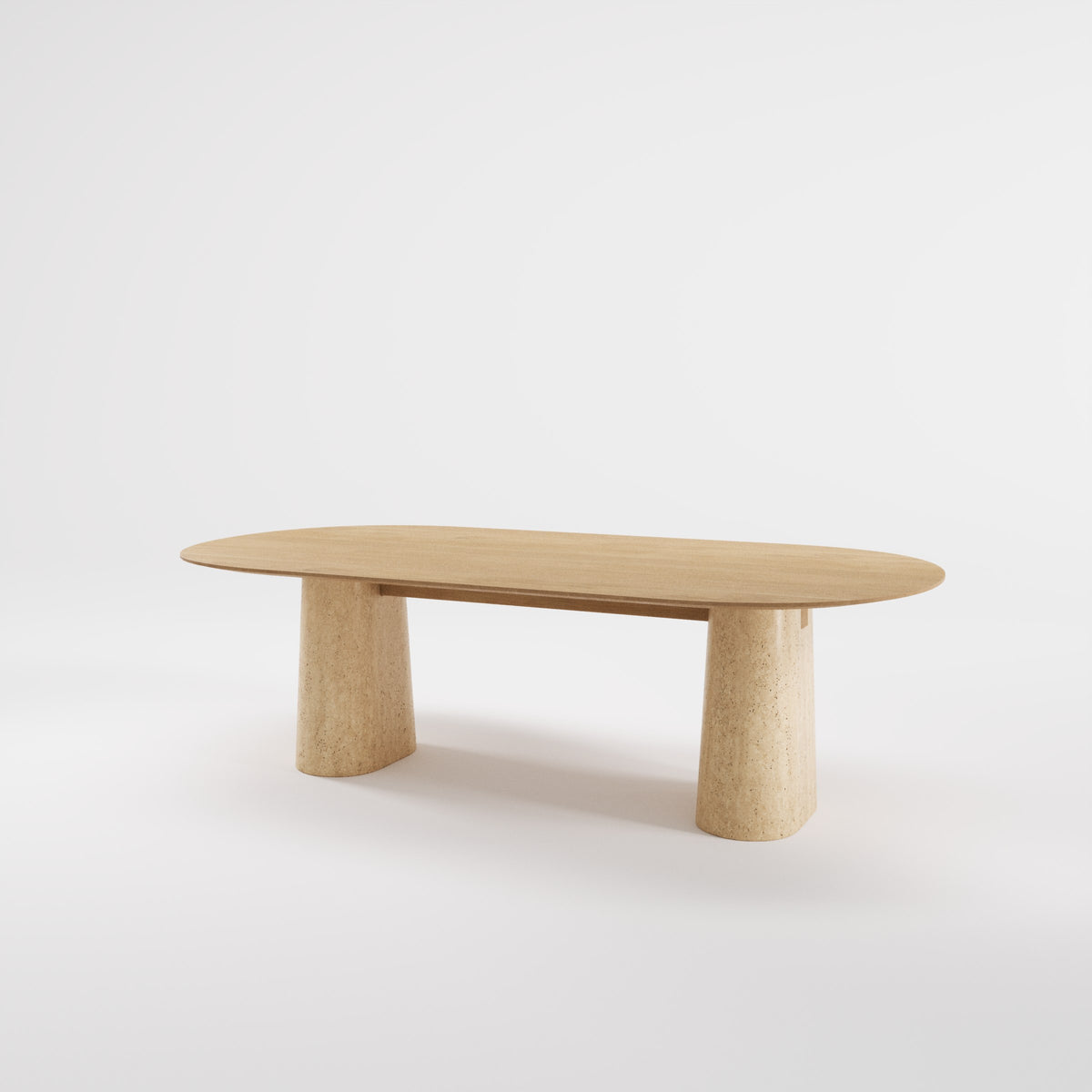 Table à manger Anchor 240 cm en chêne naturel vue de trois quarts