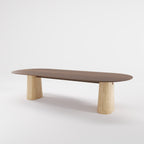 Table à manger Anchor 300 cm en noyer foncé vue de trois quarts