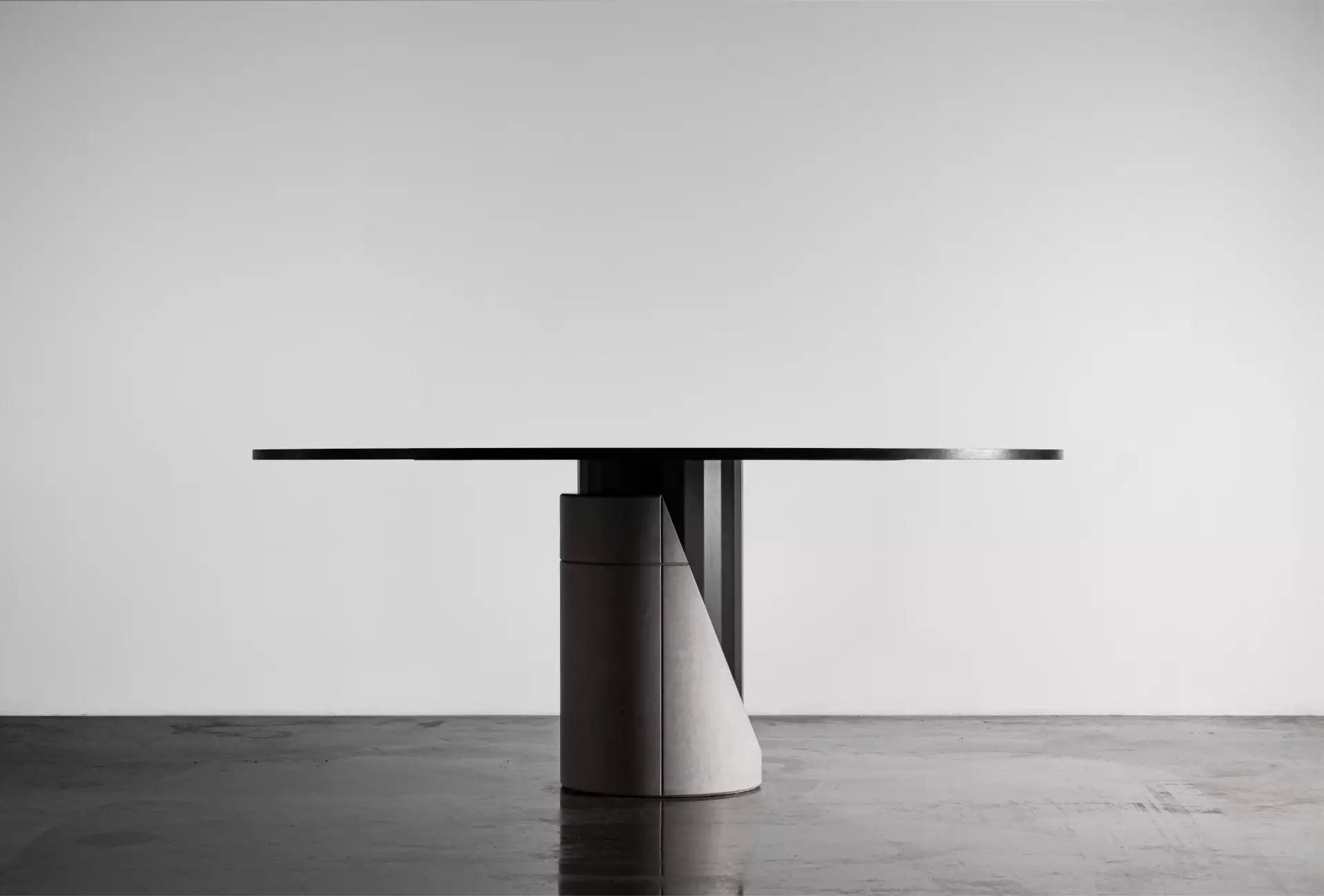 Table à manger en béton Sharp oblongue vue 2