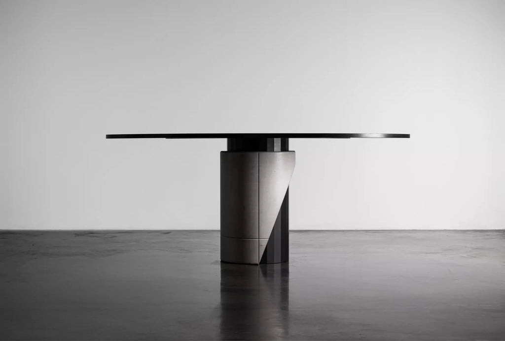 Table à manger en béton Sharp ronde vue 5
