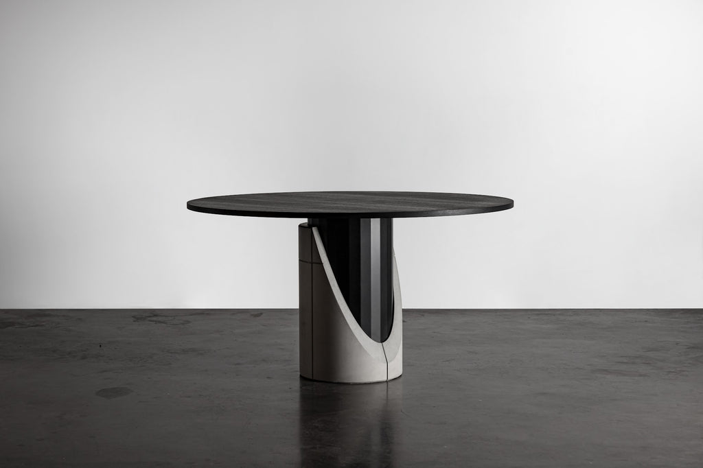 Table à manger en béton Sharp ronde vue 6