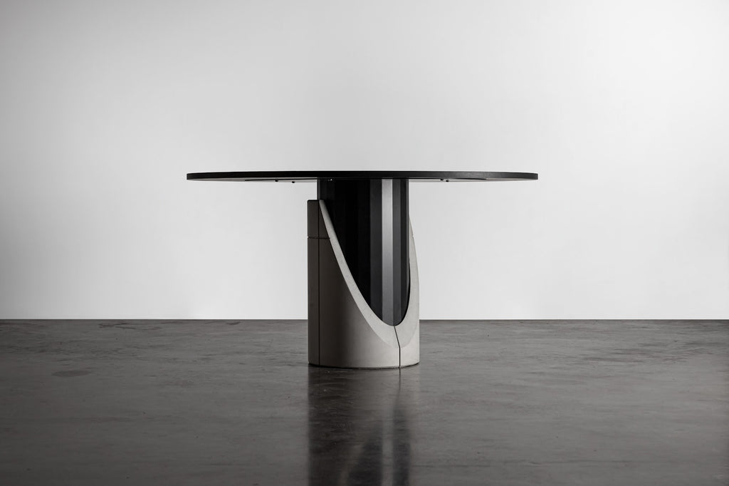 Table à manger en béton Sharp ronde vue 3