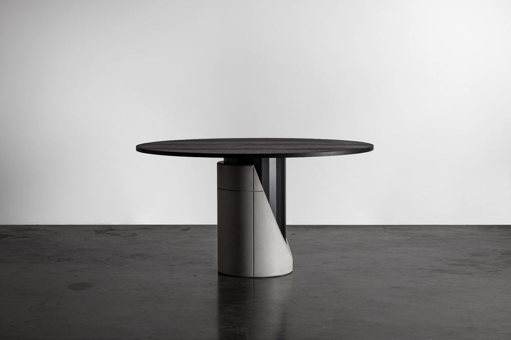 Table à manger en béton Sharp ronde vue 2