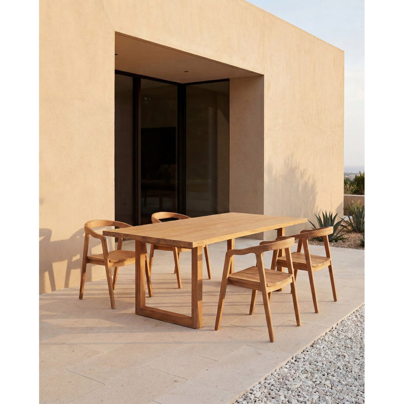 Dimensions Table à manger Imola en teck naturel 180 cm