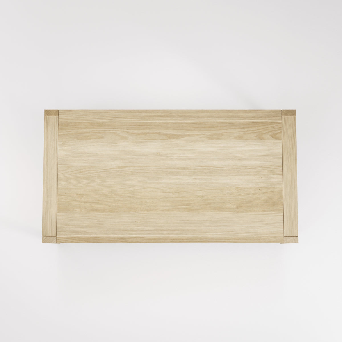 Plateau de la table Raia 180 cm en chêne naturel vu de dessus