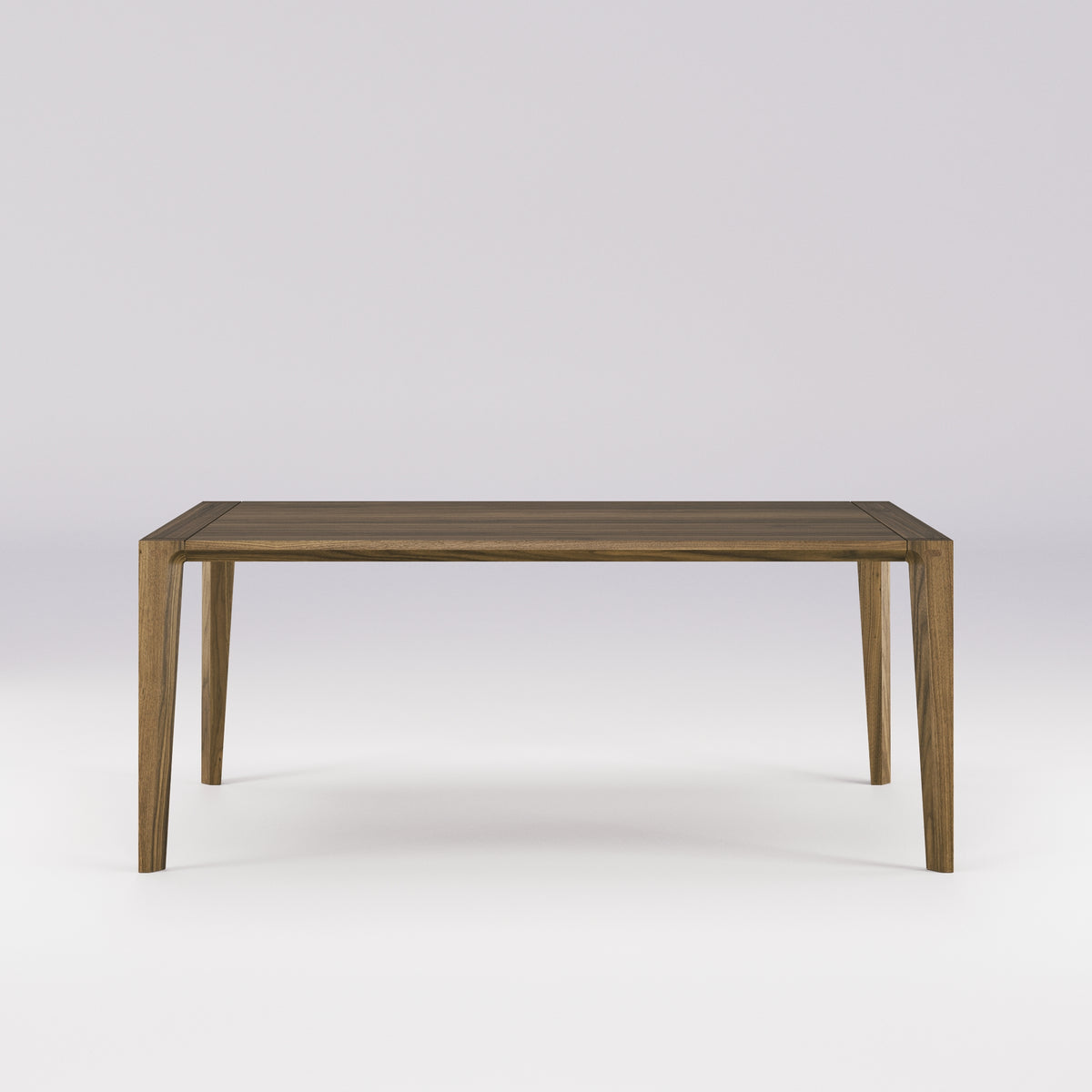 Table à manger Raia 180 cm en noyer foncé vue de face