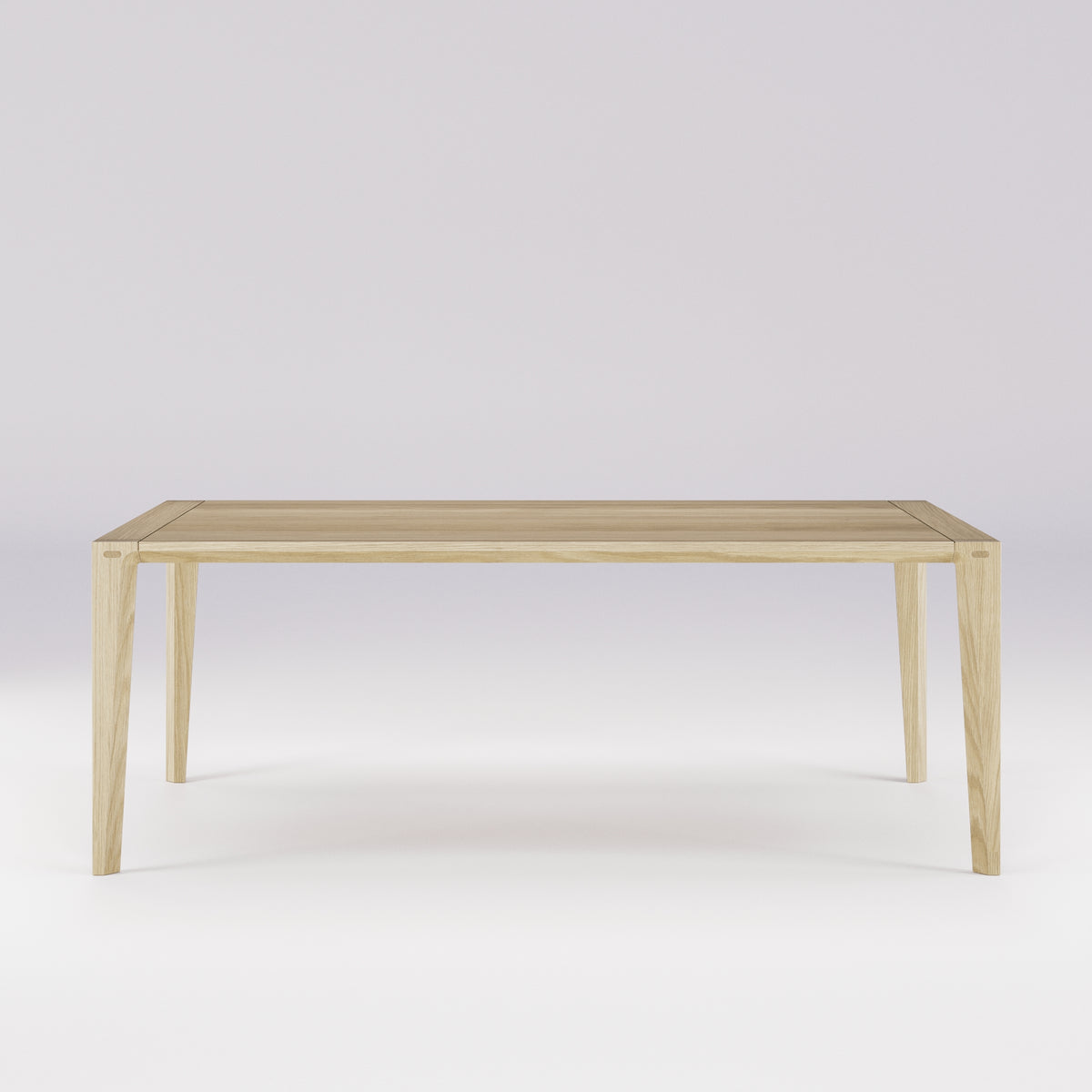 Table à manger Raia 200 cm en chêne naturel vue de face