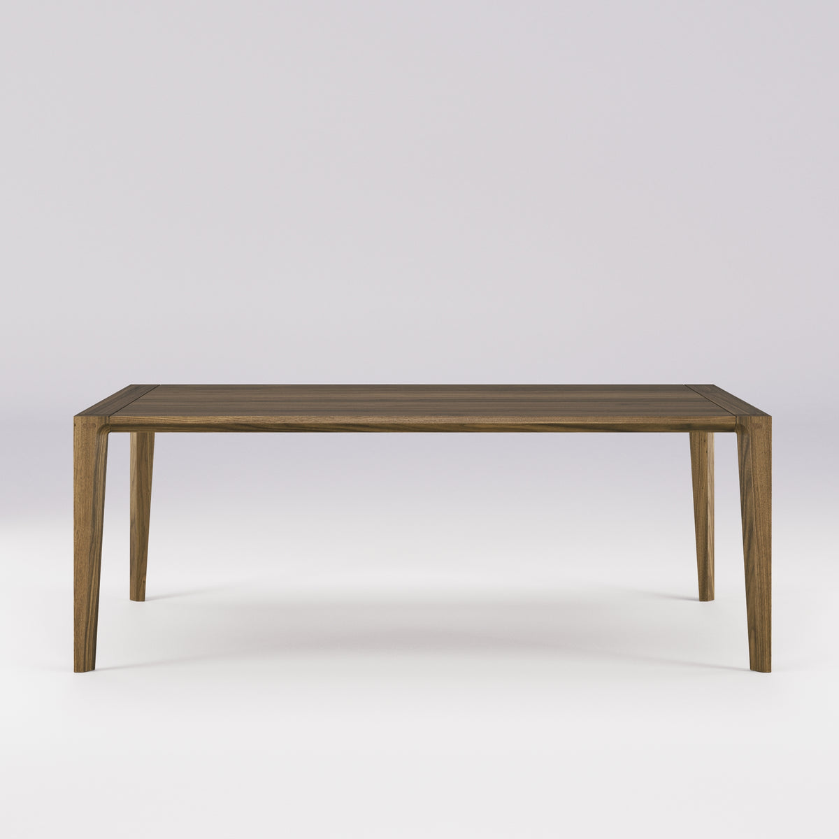 Table à manger Raia 200 cm en noyer foncé vue de face