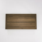 Plateau de la table Raia 200 cm en noyer foncé vu de dessus