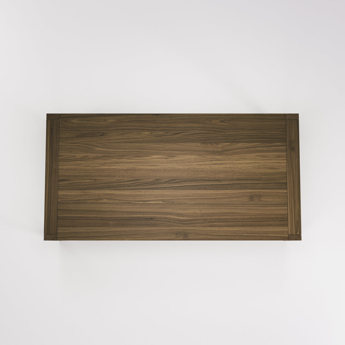 Plateau de la table Raia 200 cm en noyer foncé vu de dessus