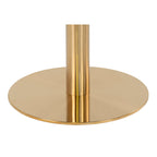 Détail de la colonne dorée de la table Bolzano et de sa base ronde pleine