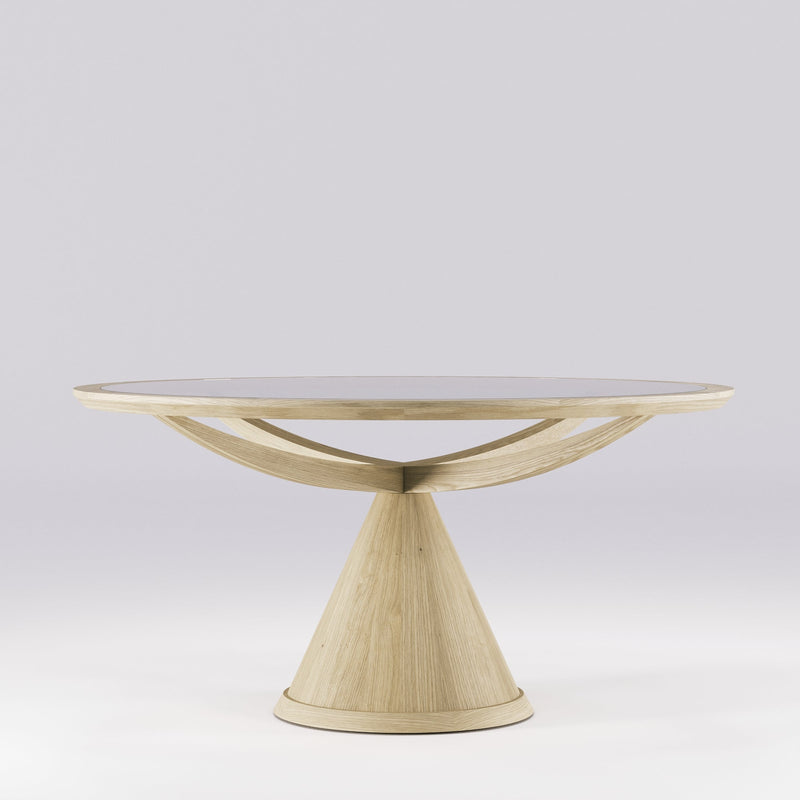 Dimensions Table à manger ronde Vasco verre bronze 150 cm