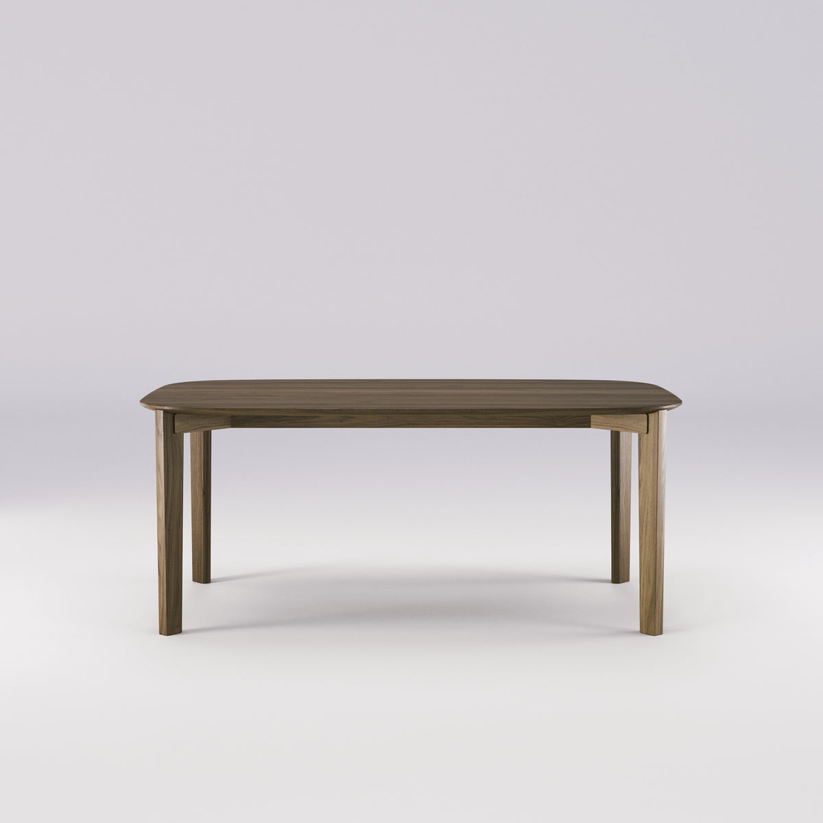 Table à manger Soma 180 cm en noyer foncé vue de face