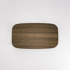 Plateau de la table Soma 180 cm en noyer foncé vu de dessus
