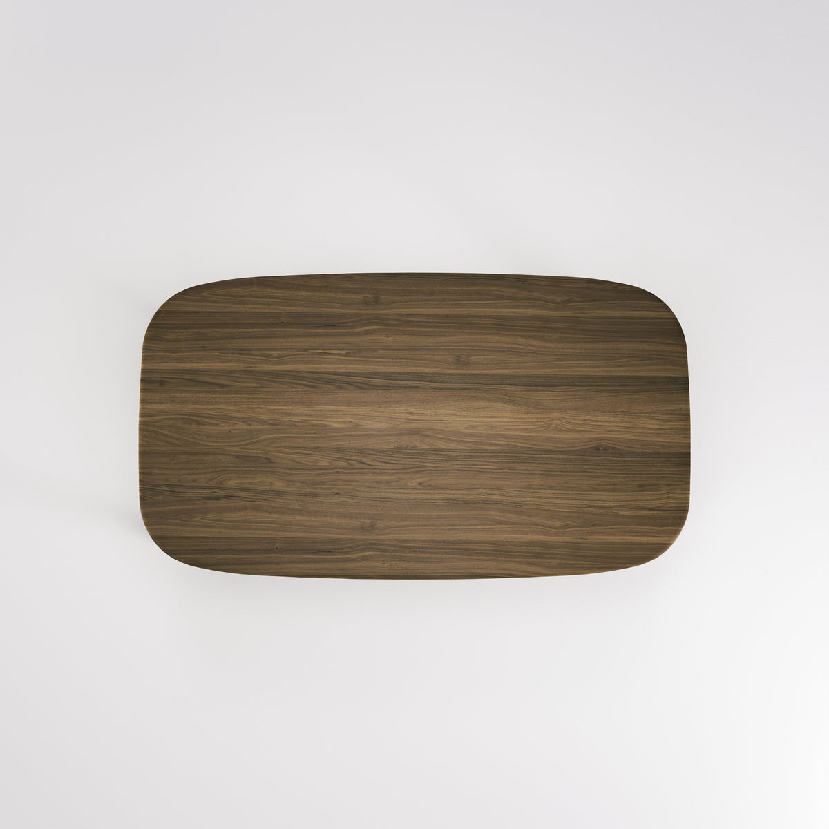 Plateau de la table Soma 180 cm en noyer foncé vu de dessus