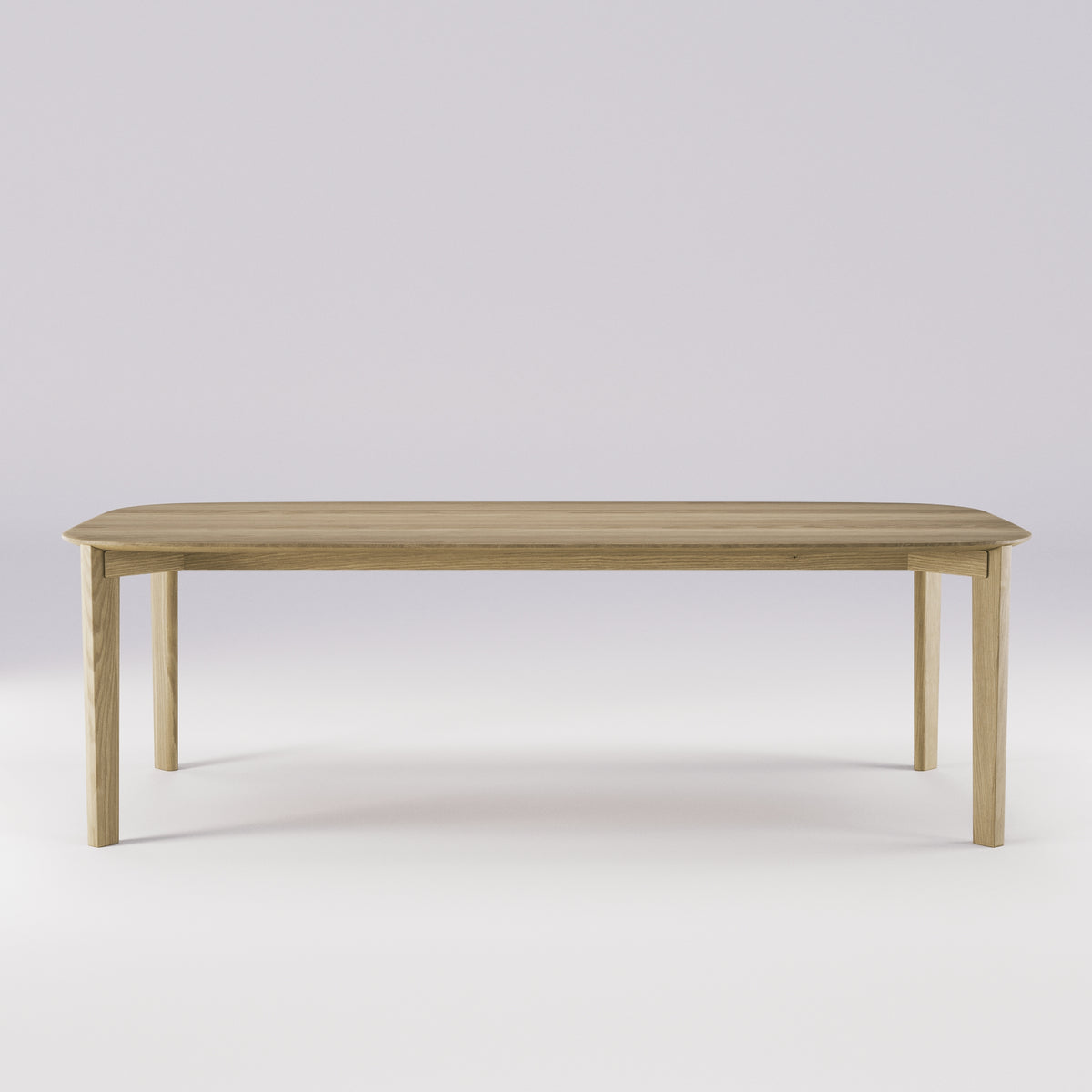 Table à manger Soma 240 cm en chêne naturel vue de face