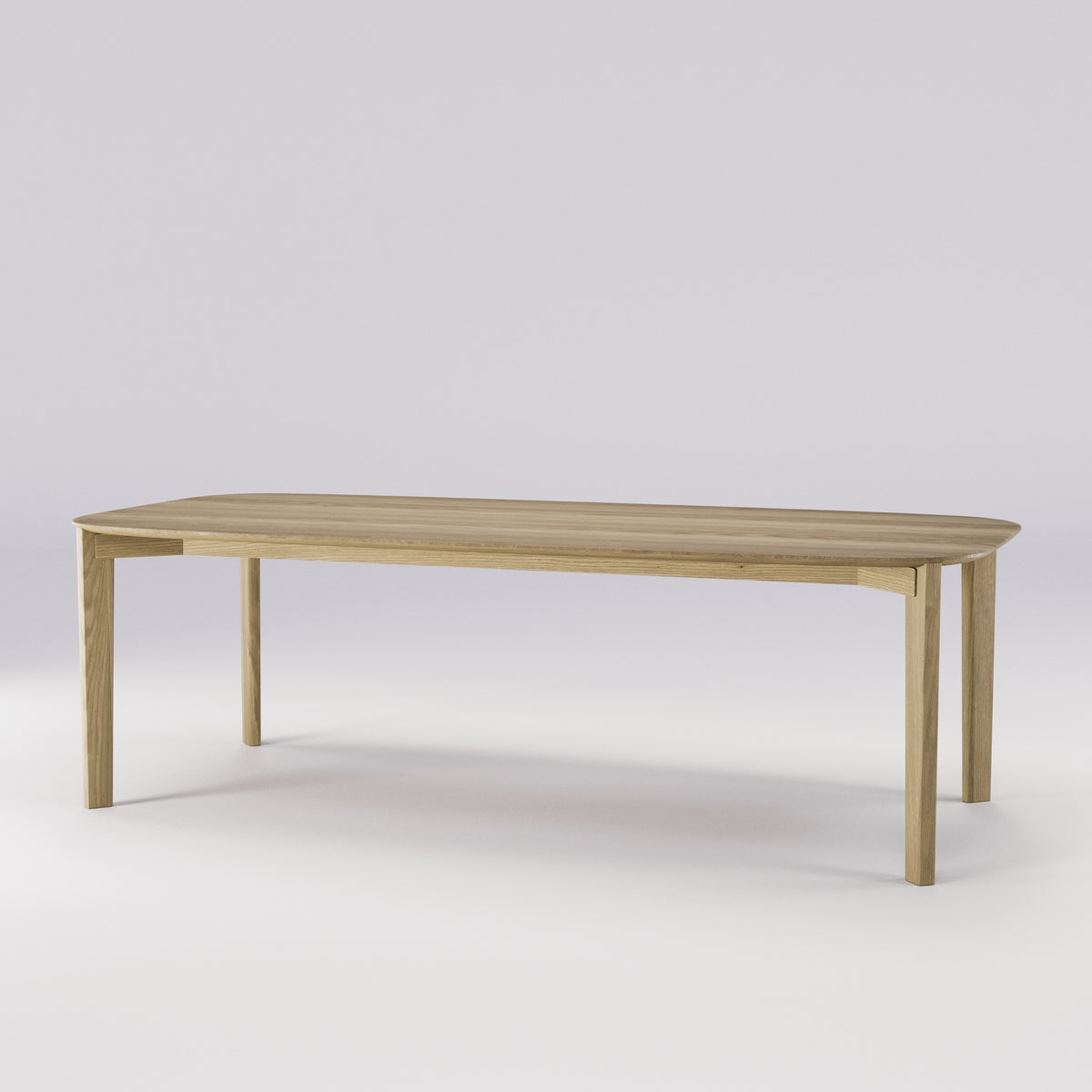 Table à manger Soma 240 cm en chêne naturel vue de trois quarts