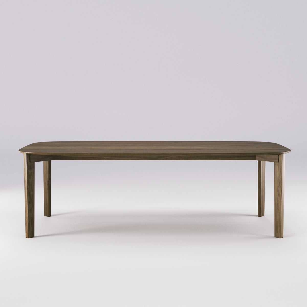 Table à manger Soma 240 cm en noyer foncé vue de face