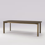 Table à manger Soma 240 cm en noyer foncé vue de trois quarts