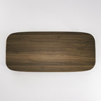Plateau de la table Soma 240 cm en noyer foncé vu de dessus