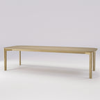 Table à manger Soma 300 cm en chêne naturel vue de trois quarts