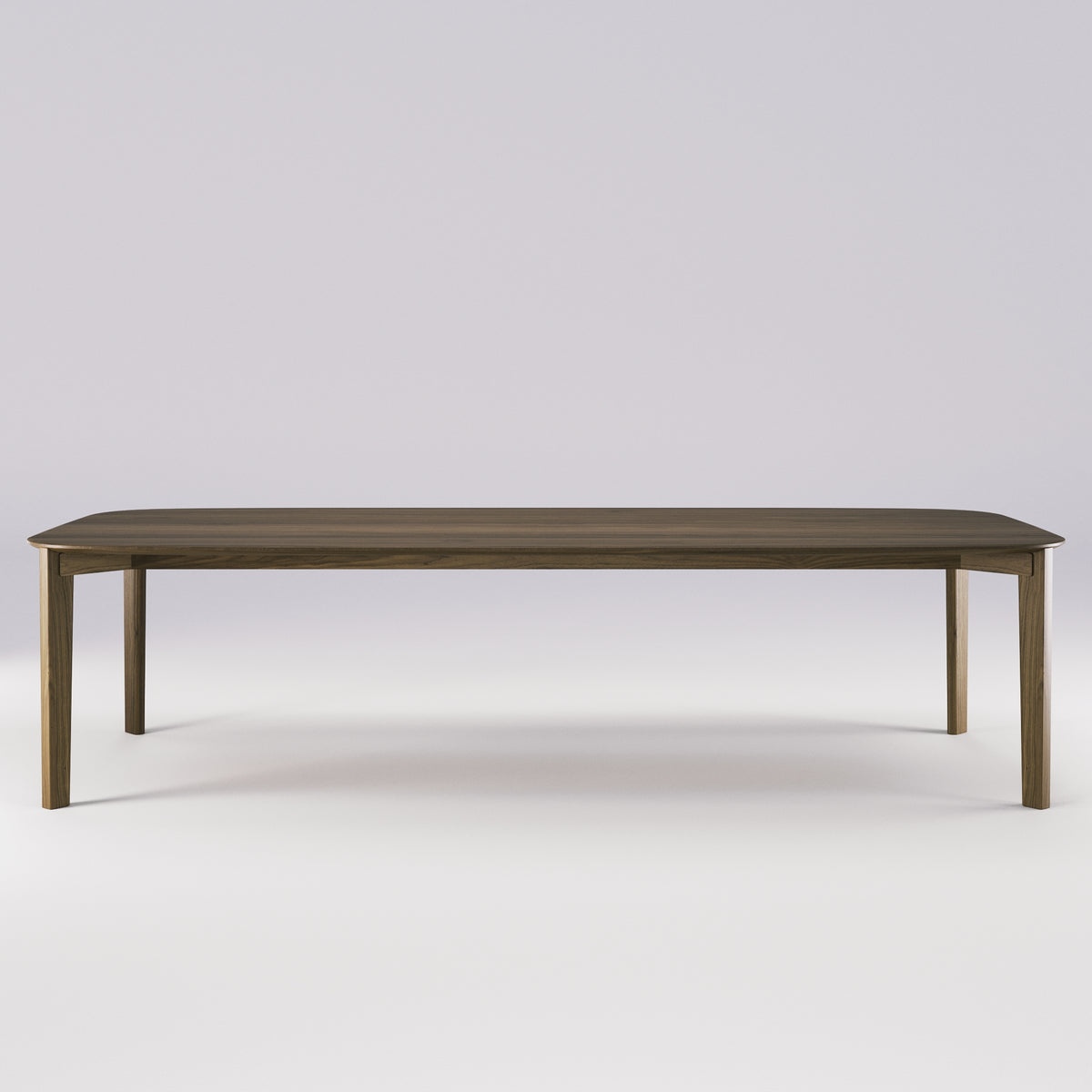 Table à manger Soma 300 cm en noyer foncé vue de face