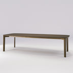 Table à manger Soma 300 cm en noyer foncé vue de trois quarts