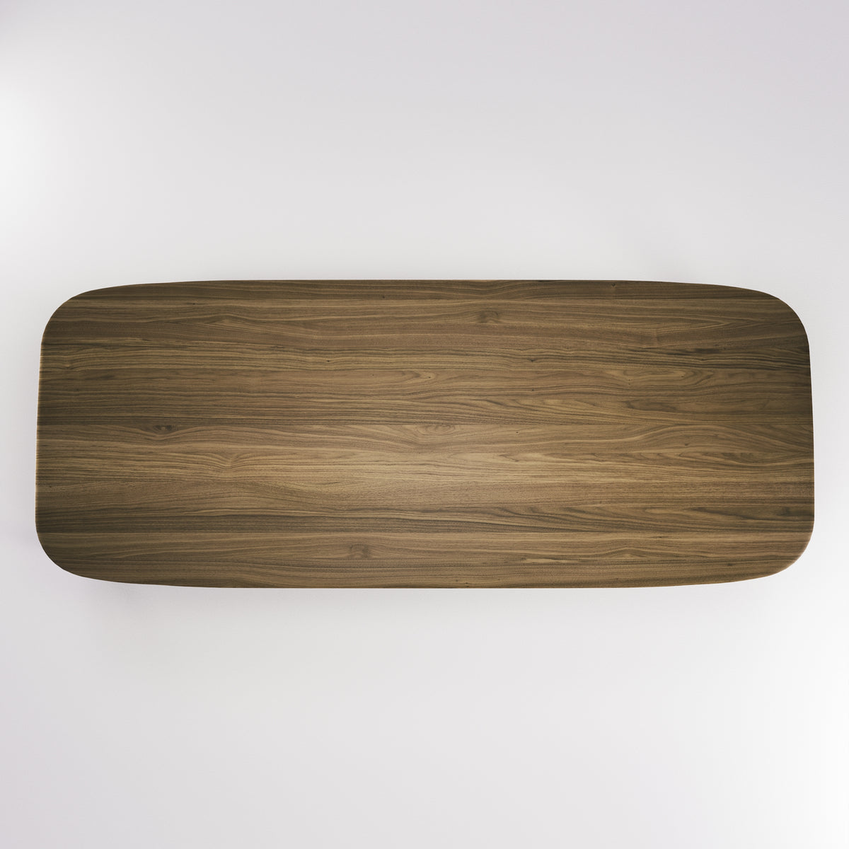 Plateau de la table Soma 300 cm en noyer foncé vu de dessus