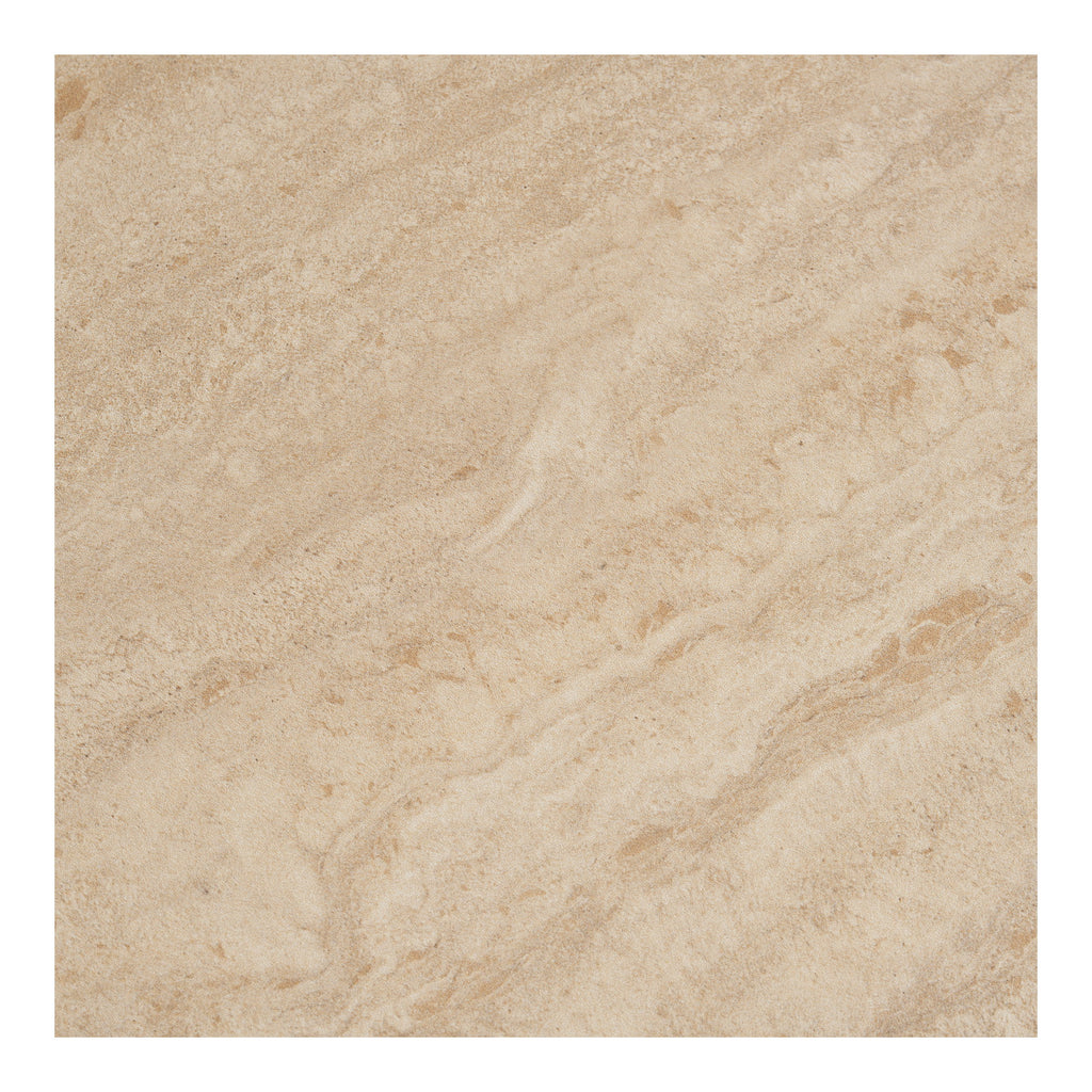 Détail plateau céramique effet travertin crème veiné table d'appoint Annecy vue plongeante