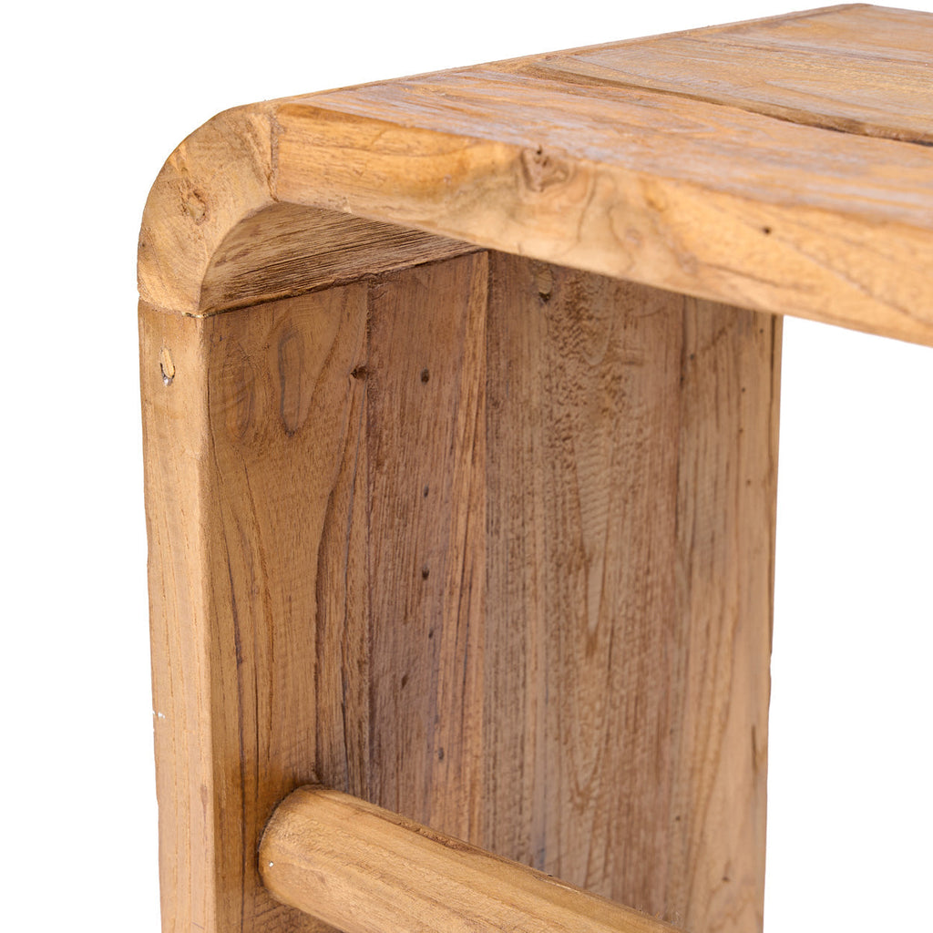 Table d'appoint Arc en teck, vue 6