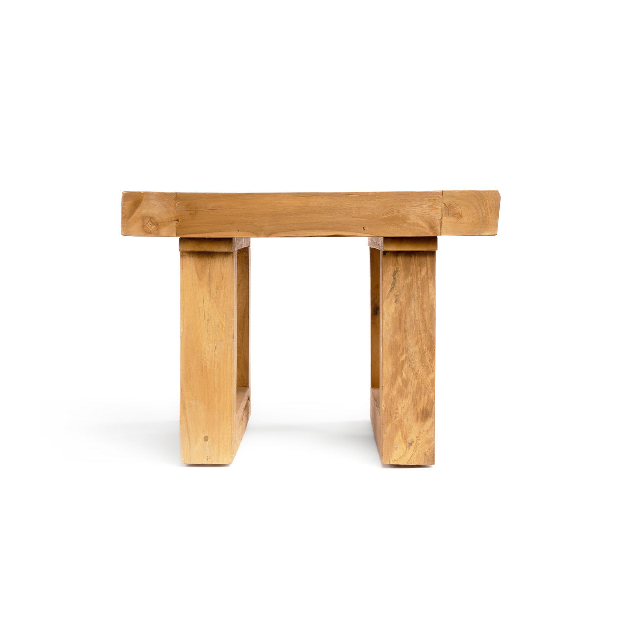 Table d'appoint basse en teck recyclé, vue 7
