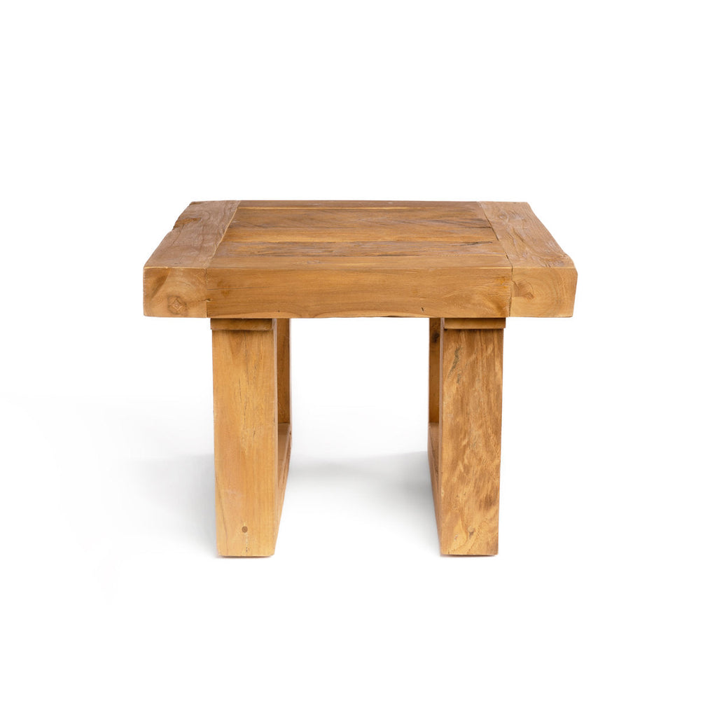 Table d'appoint basse en teck recyclé, vue 8