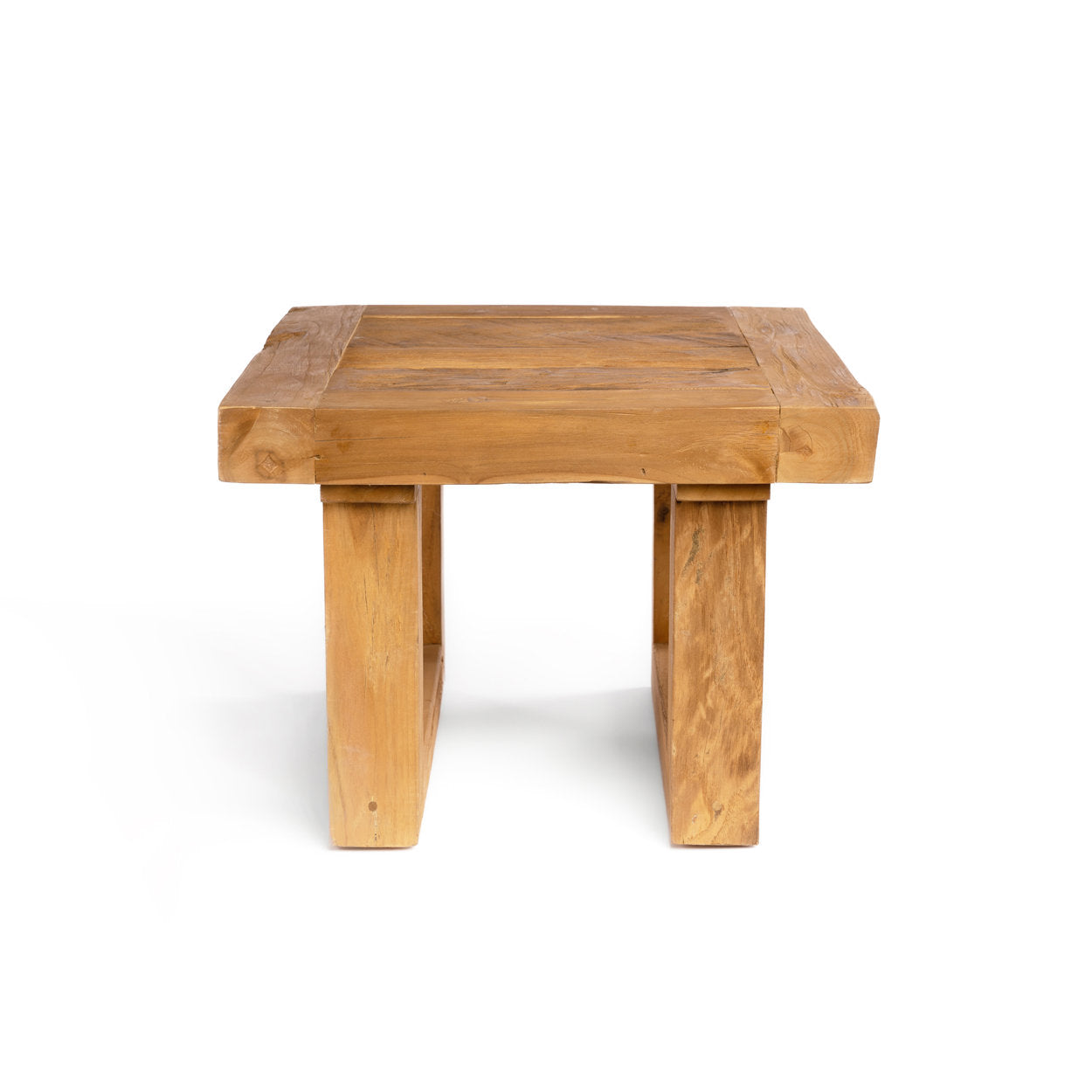 Table d'appoint basse en teck recyclé, vue 8