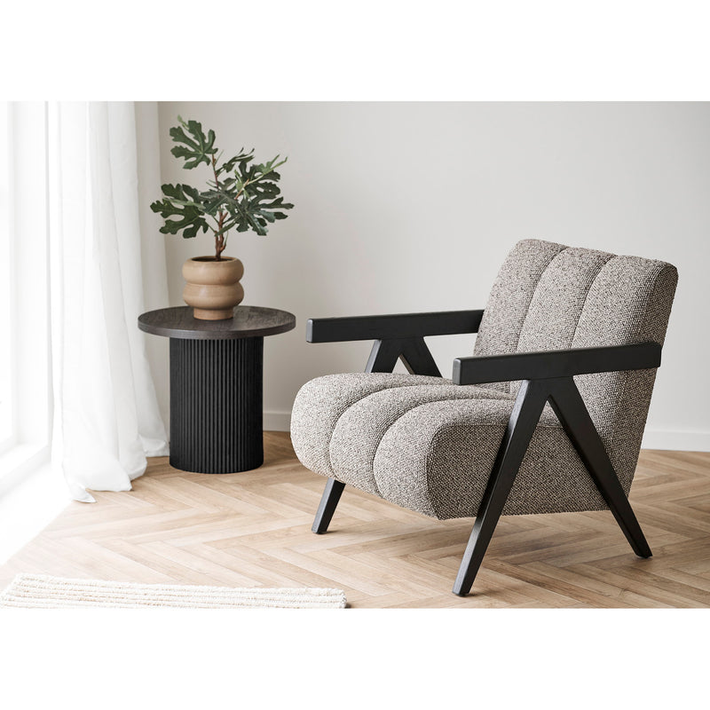 Dimensions Boavista Side Table – Dark Oak Fluted Column – Ø 48 cm