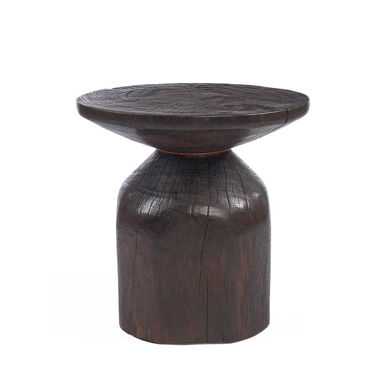 Dimensions Table d'appoint tambour Drumline en bois teinté noyer