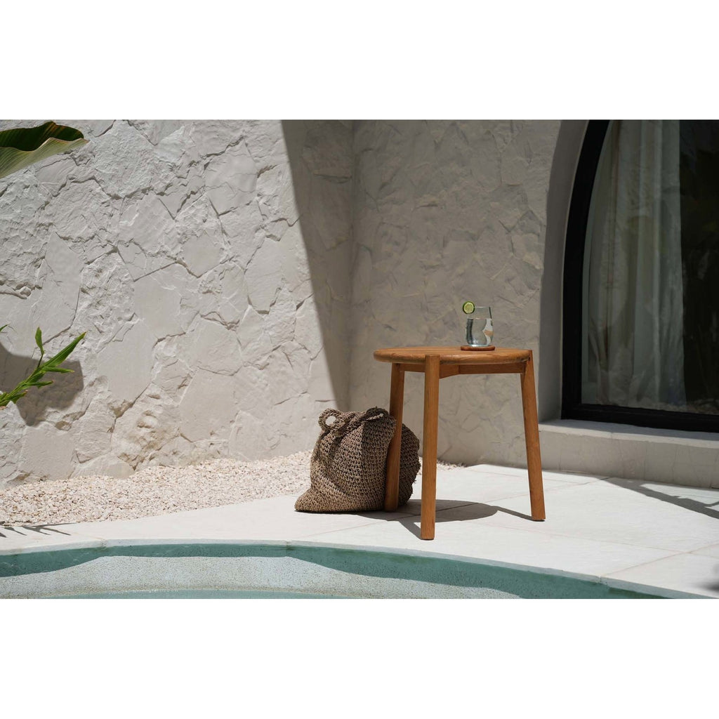 Table d'appoint Gilimanuk en teck, vue 3