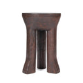 Table d'appoint trépied Java en bois teinté noyer