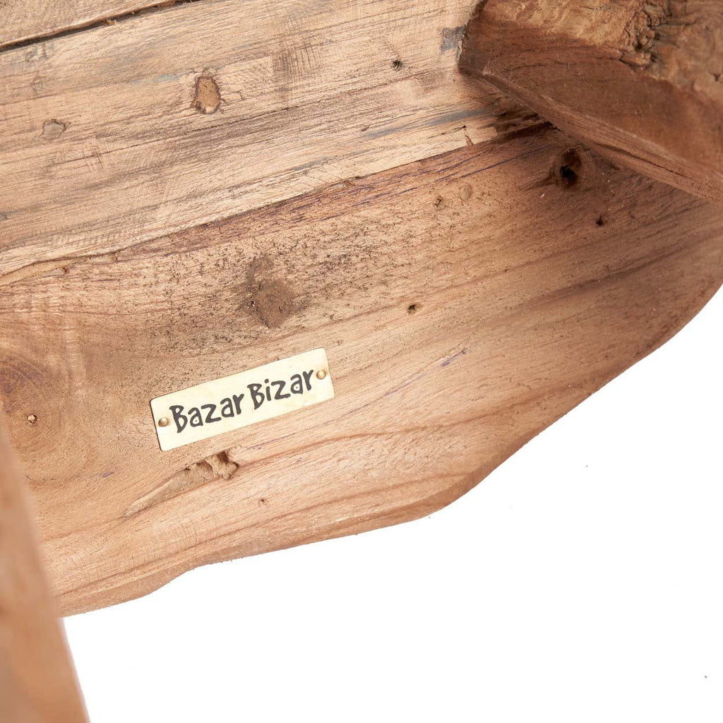 Table d'appoint Marabunta en teck, vue 6