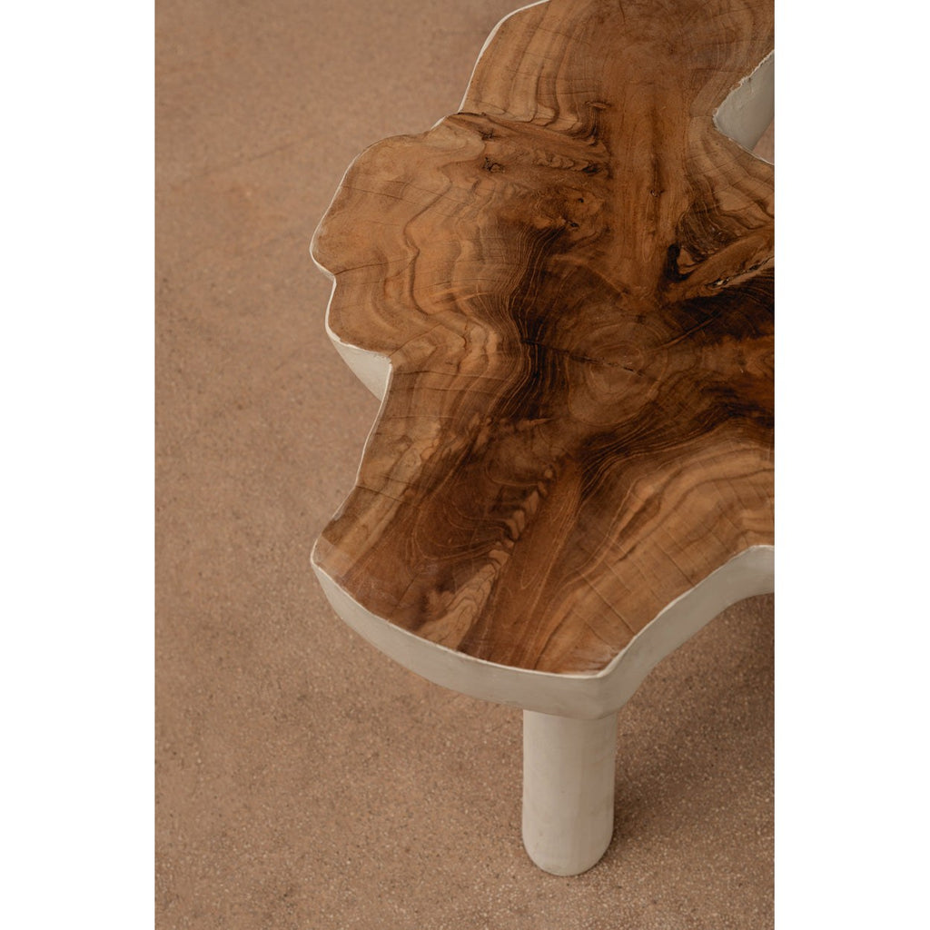 Table d'appoint Organic en teck massif, vue 3