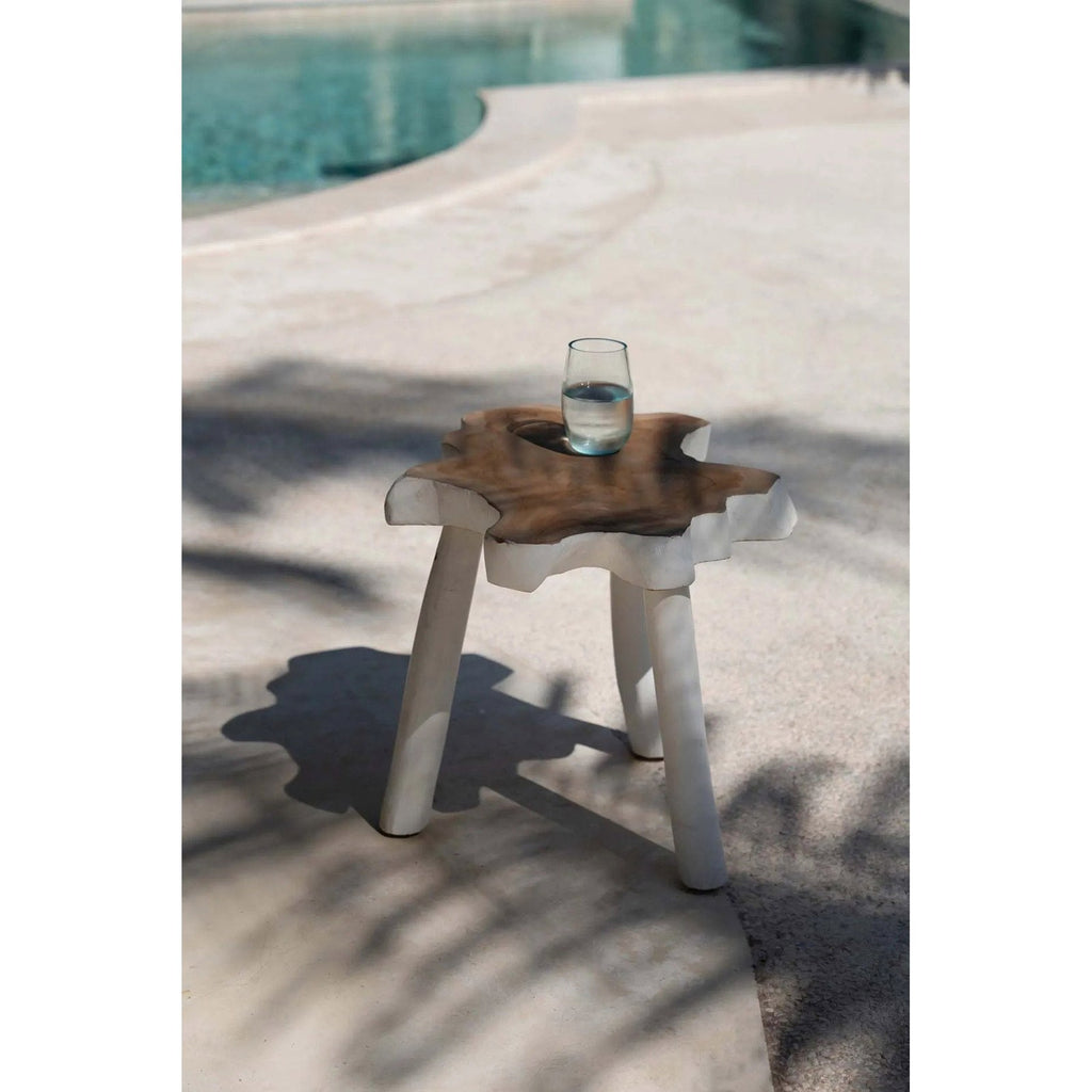 Table d'appoint Organic en teck massif, vue 4