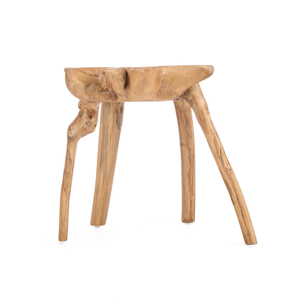 Table d'appoint Rooty en teck, vue 6
