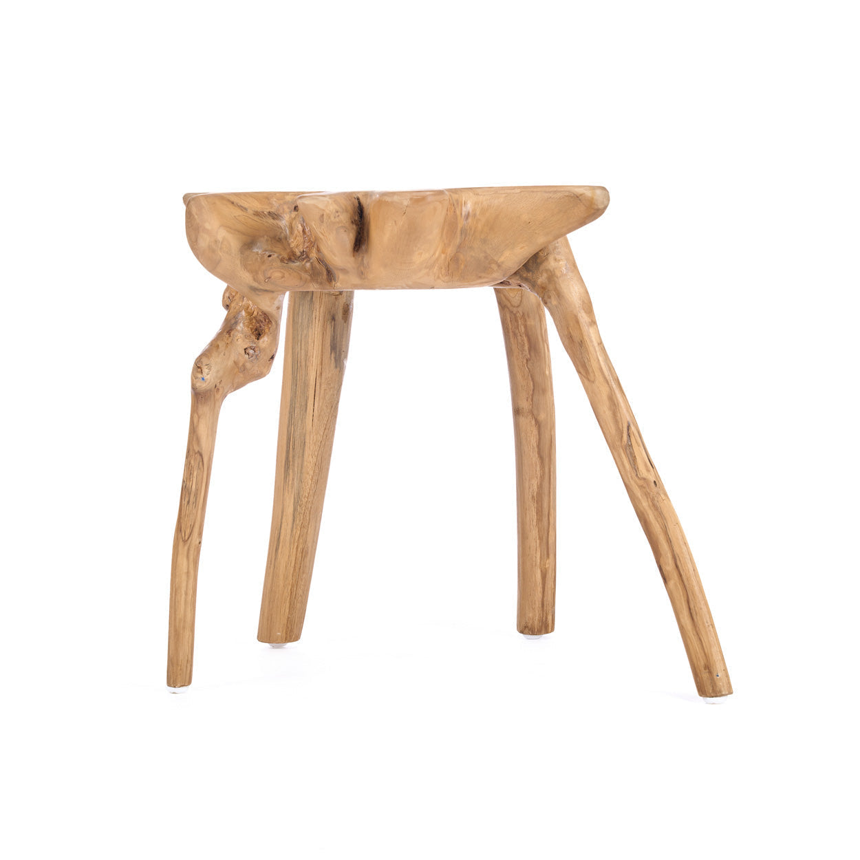 Table d'appoint Rooty en teck, vue 6