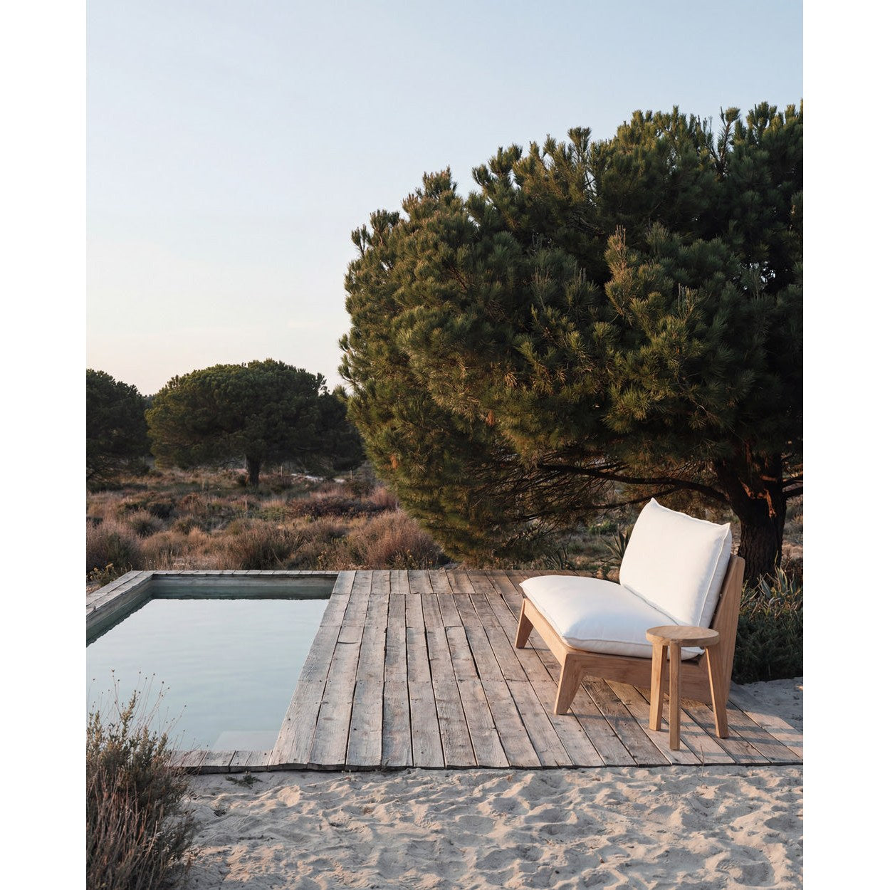 Table d'appoint Seseh en teck recyclé, vue 8